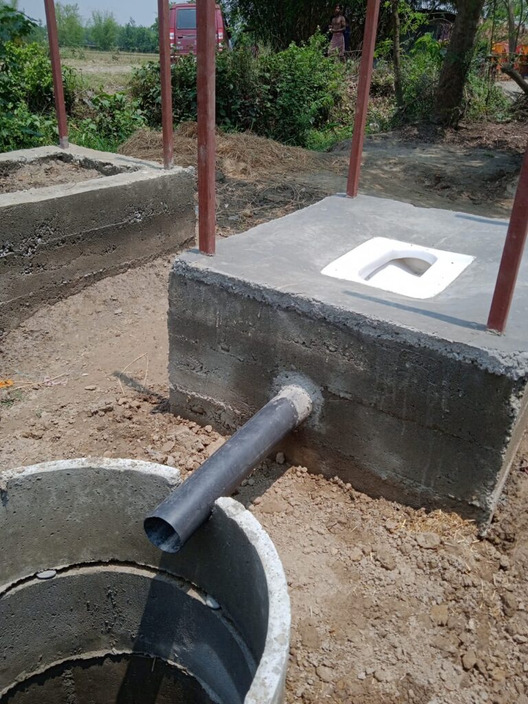 Toilet construction work in progress